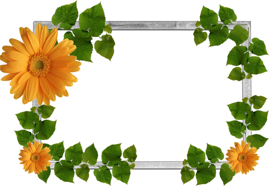 Vibrant Green Leaves & Orange Flowers – Nature-Inspired Wallpaper
