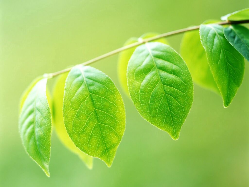 Vibrant Green Leaves Wallpaper: Refreshing Nature Close-Up Background