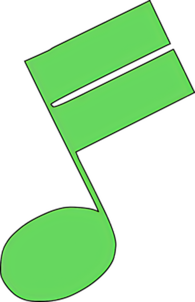 Vibrant Green Musical Note Wallpaper for Design Projects