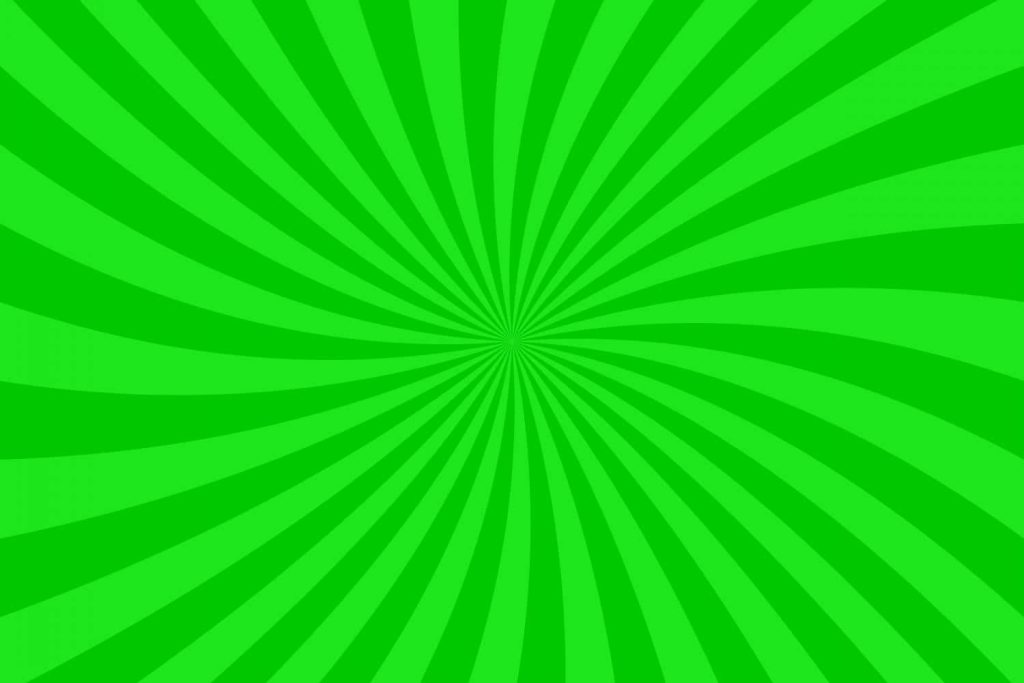 Vibrant green sunburst wallpaper with sharp abstract stripes comic book style background
