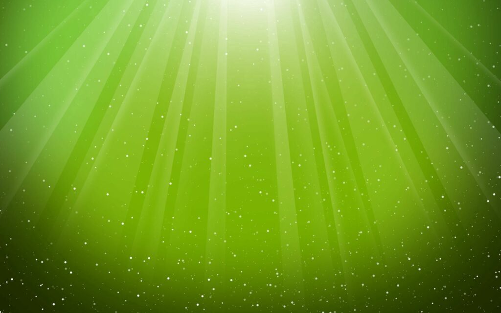 Vibrant Green Light Ray Wallpaper with Sparkling Particles