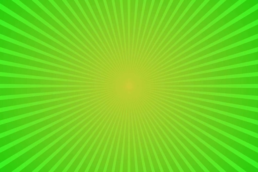 Vibrant green and yellow sunburst wallpaper with dynamic radial pattern for energetic digital designs
