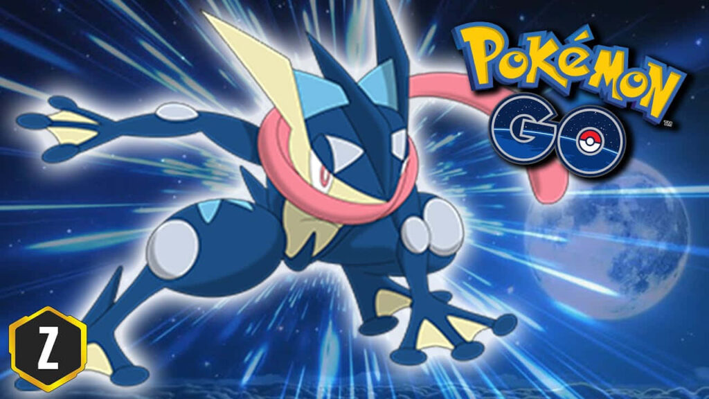 Vibrant Greninja in Cosmic Background | Pokémon Go Adventure Art Wallpaper