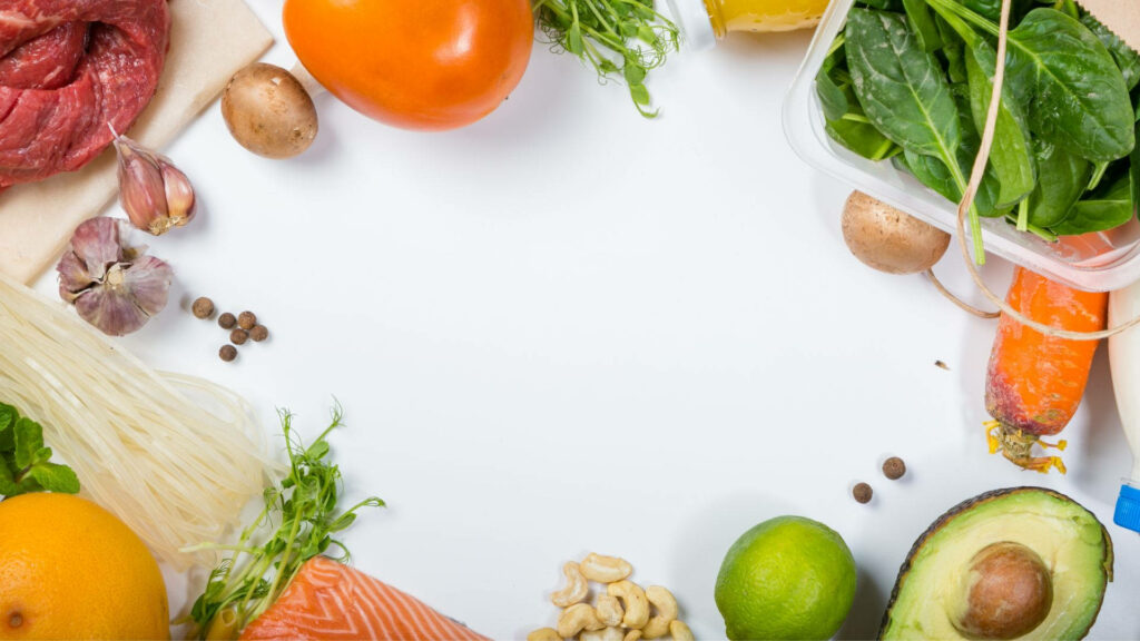 Vibrant Grocery Wallpaper: Fresh Fruits, Veggies & Healthy Eats