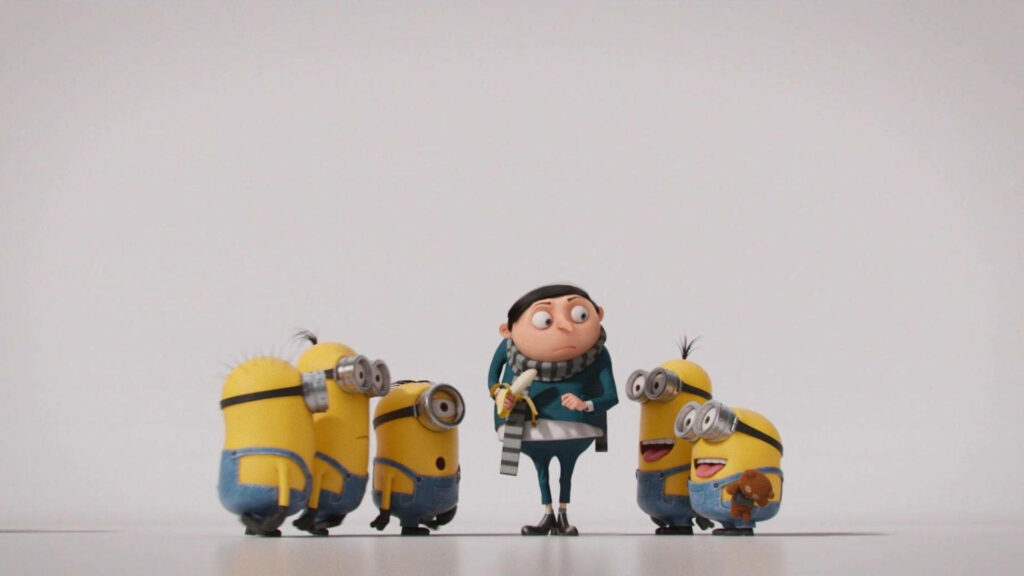 Fun Gru and Minions Wallpaper: Vibrant Background with Banana!