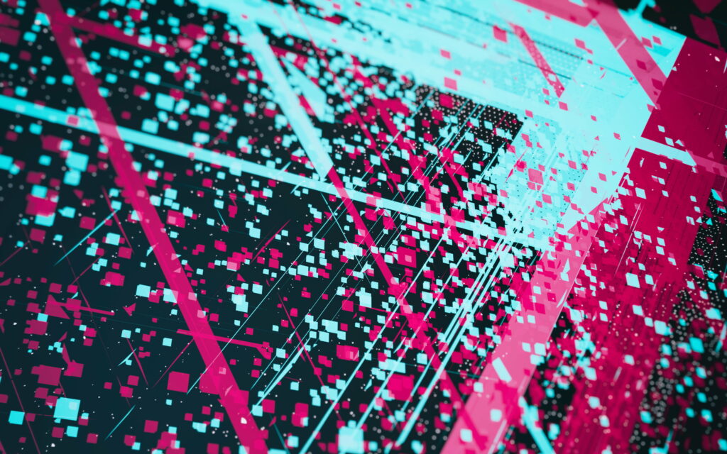 Vibrant Grunge: An Abstract Symphony of Colorful Splashes Wallpaper
