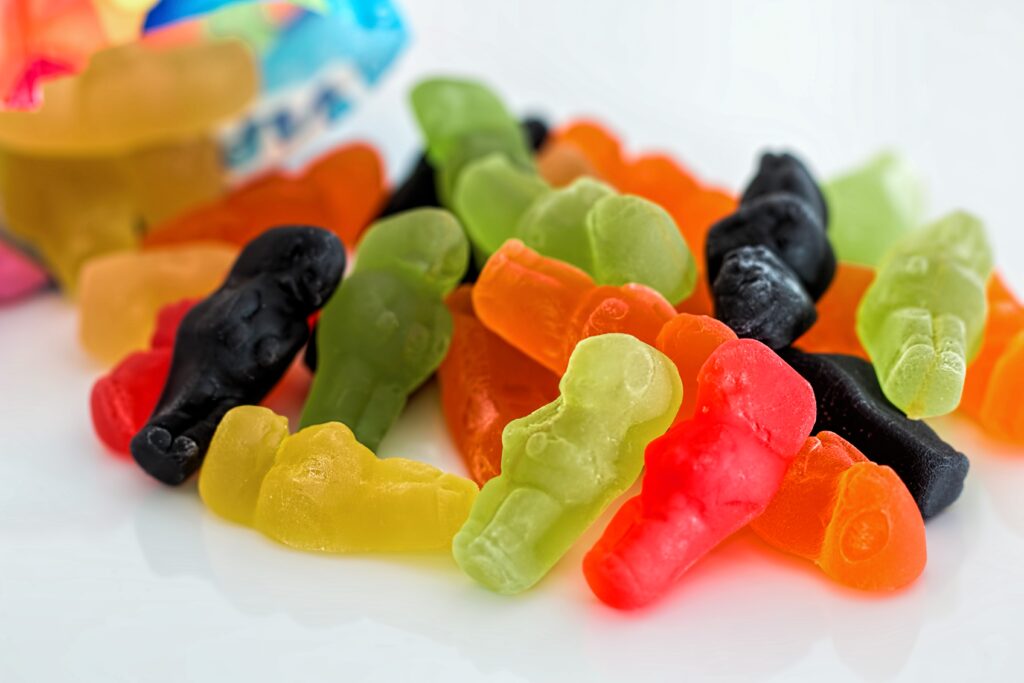 Colorful Gummy Candies Wallpaper: Bright & Cheerful Background