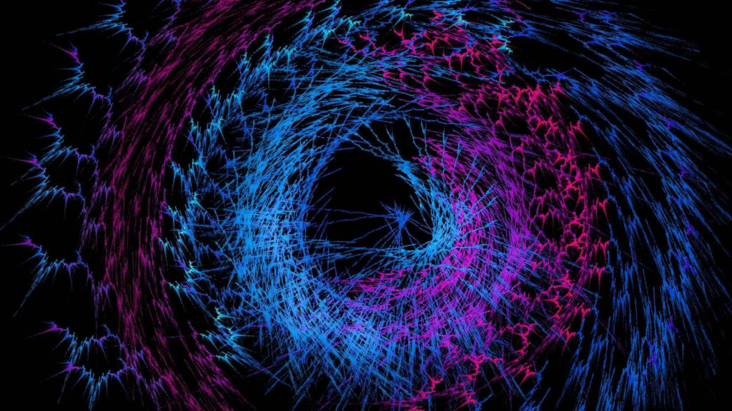 Vibrant Blue & Pink Neon Vortex Wallpaper - Captivating HD Background