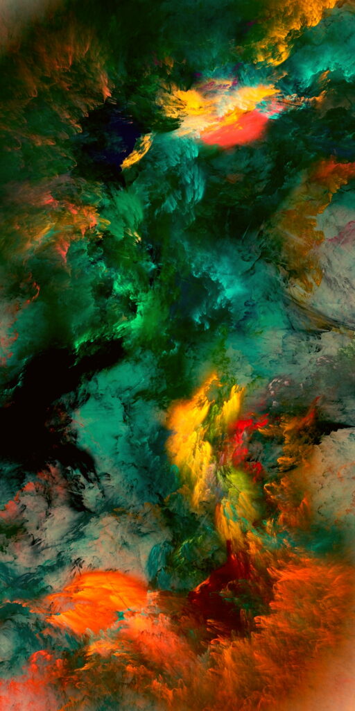 Dynamic HD Abstract Phone Wallpaper: Swirling Colors & Clouds