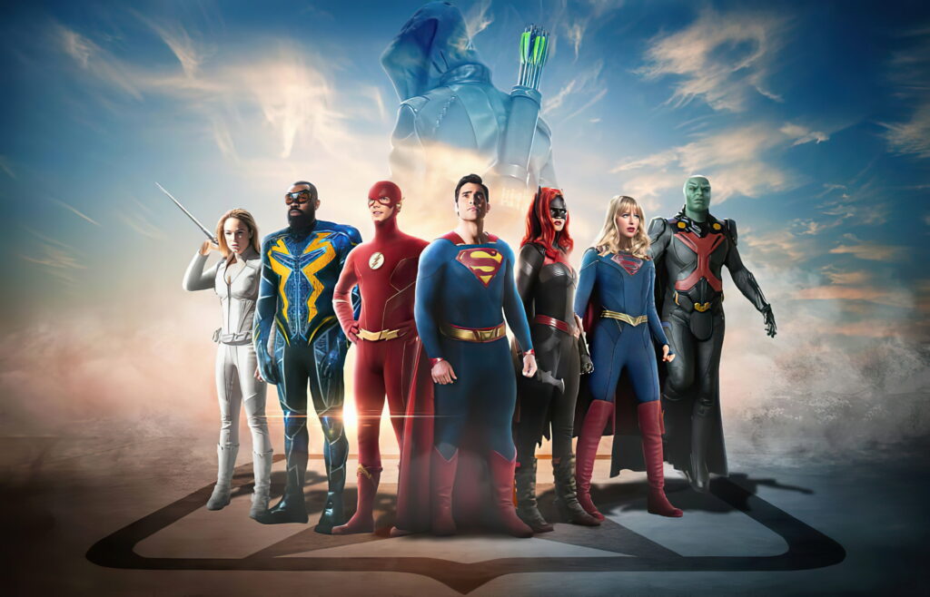 Ultimate Showdown of CW DC Superheroes: Spectacular 4K Wallpaper in the DC Universe