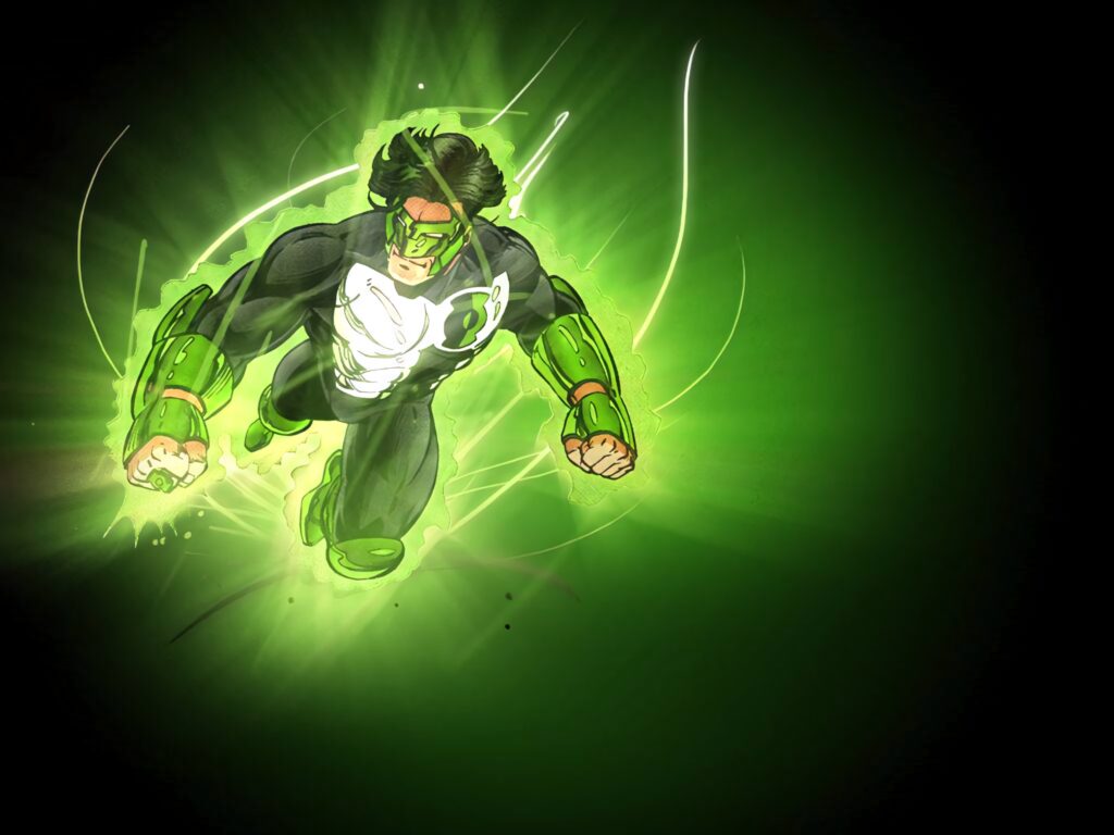 Hal Jordan: Iconic Green Lantern Wallpaper with Energy Aura
