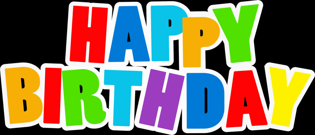 Vibrant Happy Birthday Text Banner Wallpaper - Festive Background