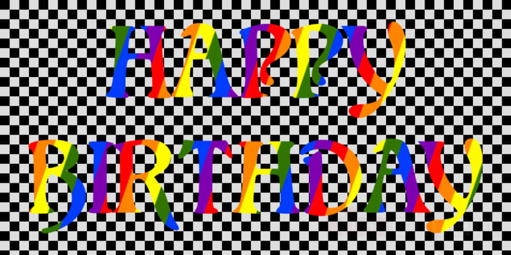 Vibrant Happy Birthday Wallpaper on Checkered Background