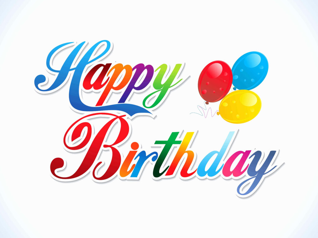 Colorful Happy Birthday Wallpaper with Balloons - Festive Background