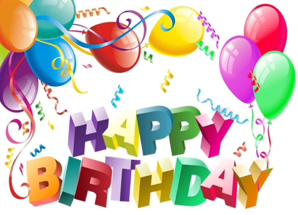 Vibrant Birthday Wallpaper with Colorful Balloons & Streamers