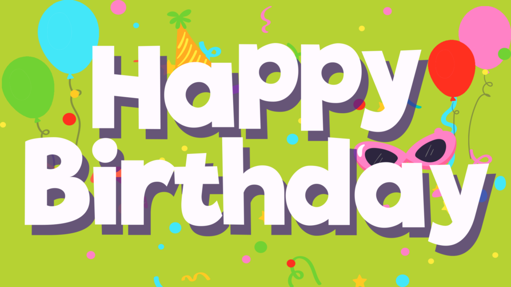 Vibrant Happy Birthday Wallpaper with Colorful Festive Decor