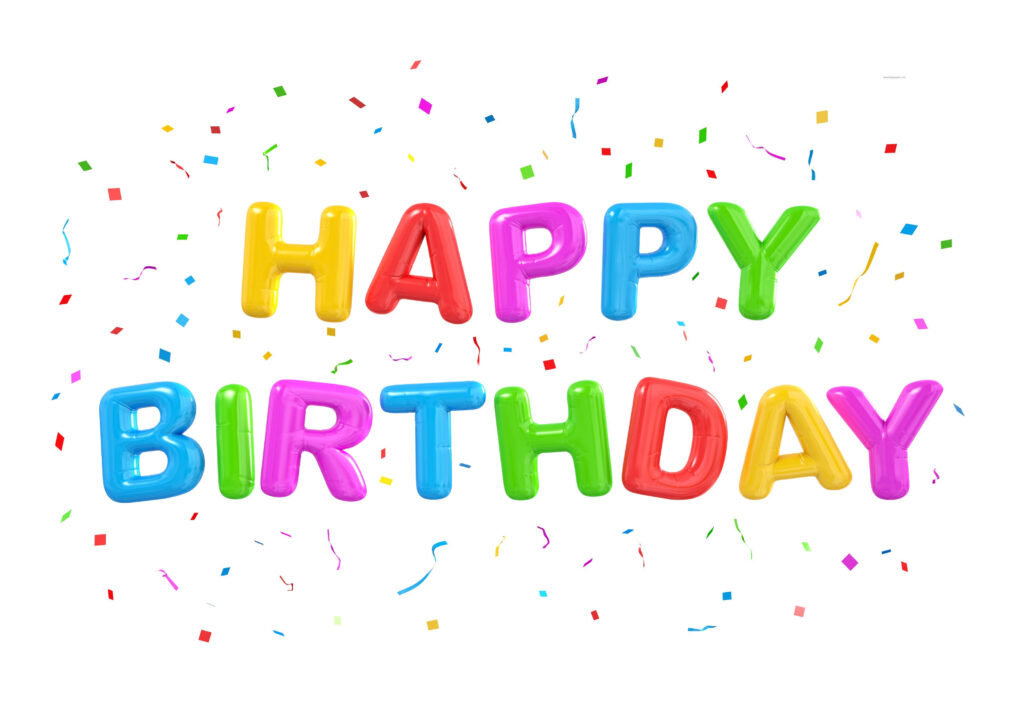 Vibrant Happy Birthday Wallpaper with Colorful Confetti Background
