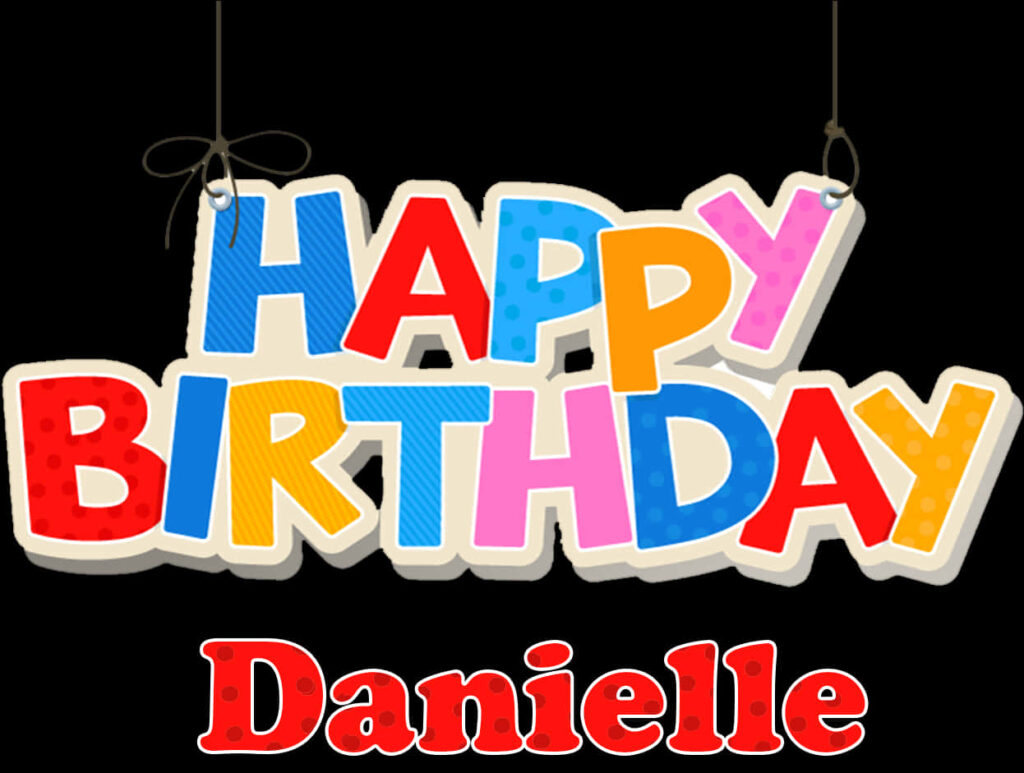 Colorful Happy Birthday Wallpaper with Cheerful Design on Black Background