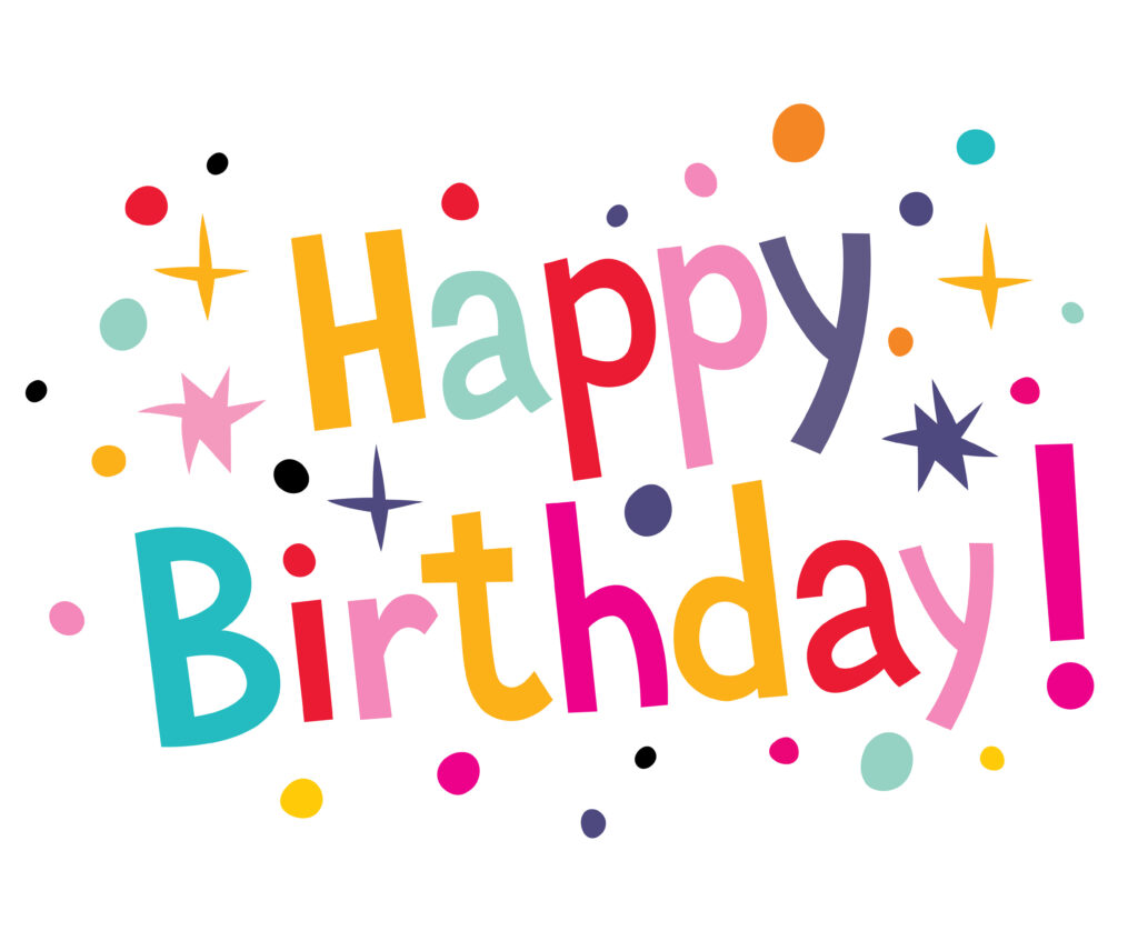 Vibrant Happy Birthday Wallpaper with Festive Colors and Stars