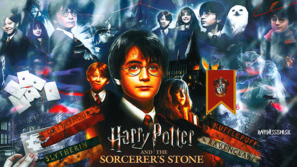 Magical Harry Potter Wallpaper with Iconic Characters & Hogwarts