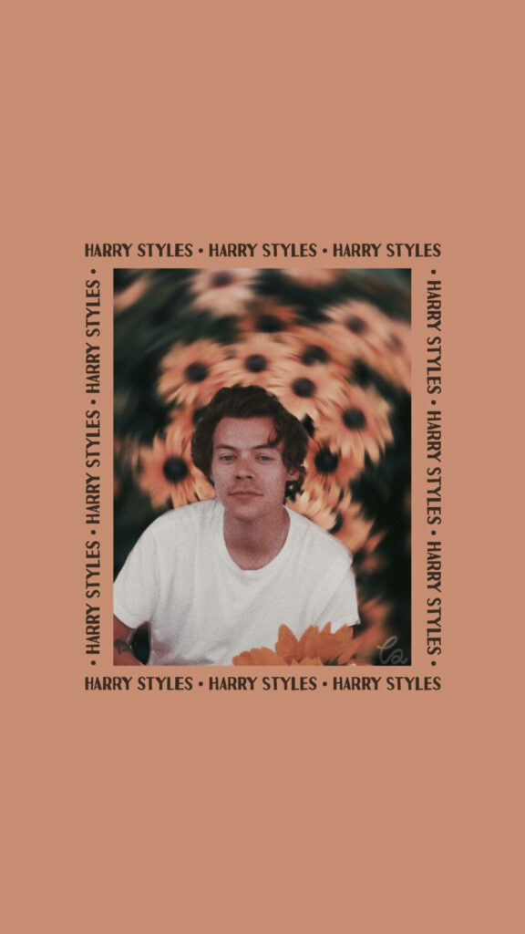 Harry Styles Fan-Made Wallpaper: Sunflower Vibes & Name Pattern