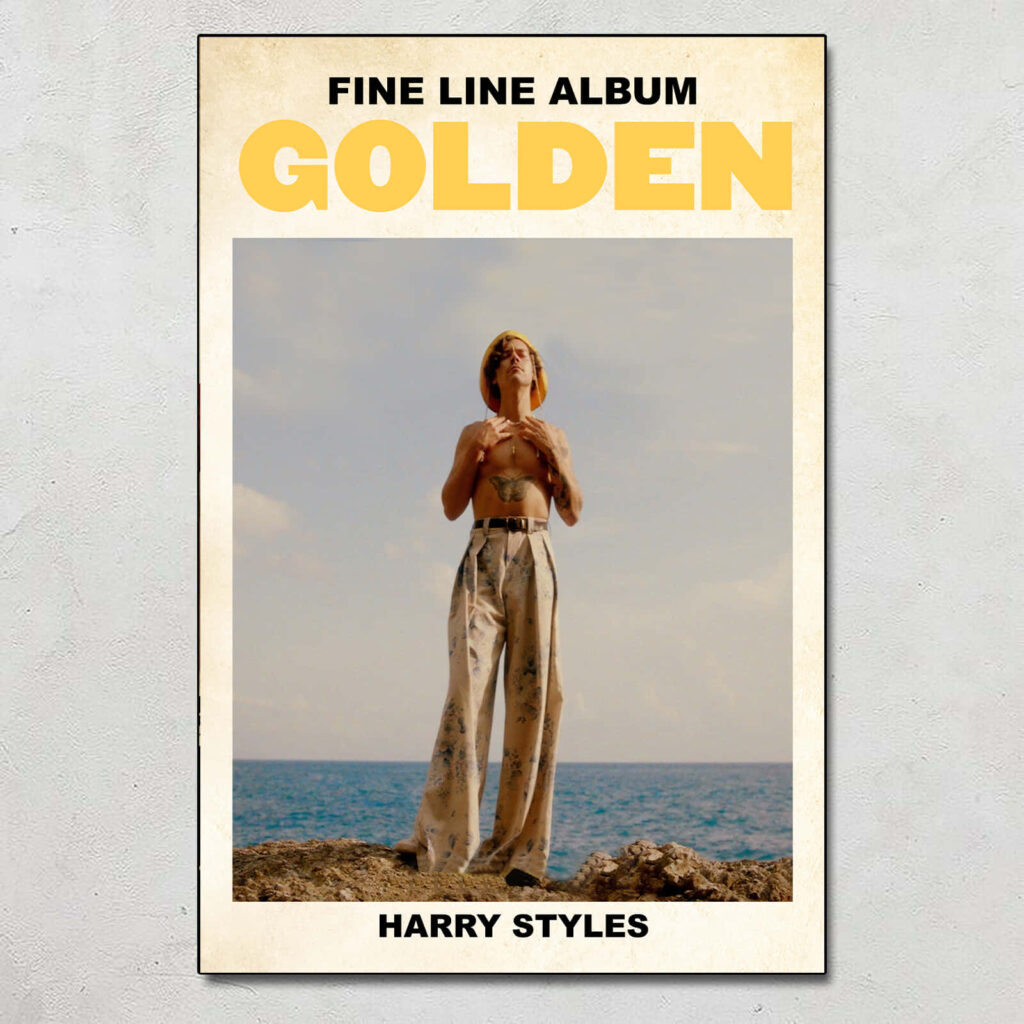 Vibrant Harry Styles Fine Line Wallpaper: Psychedelic Coastal Aesthetic