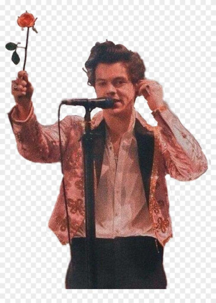 Vibrant Harry Styles Wallpaper: Charismatic in Pink & Black Aesthetic
