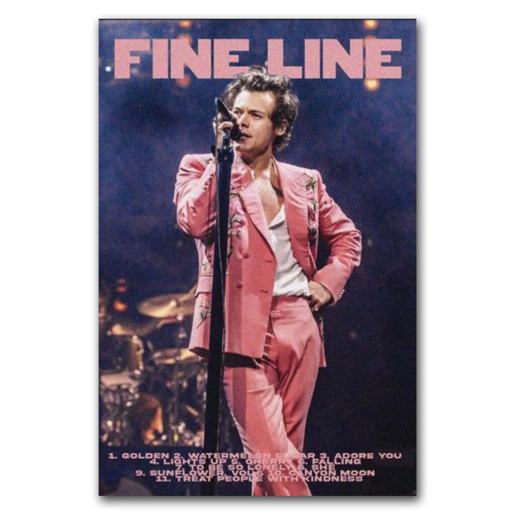 Harry Styles Fanmade Wallpaper: Pink Suit & Fine Line Track Names