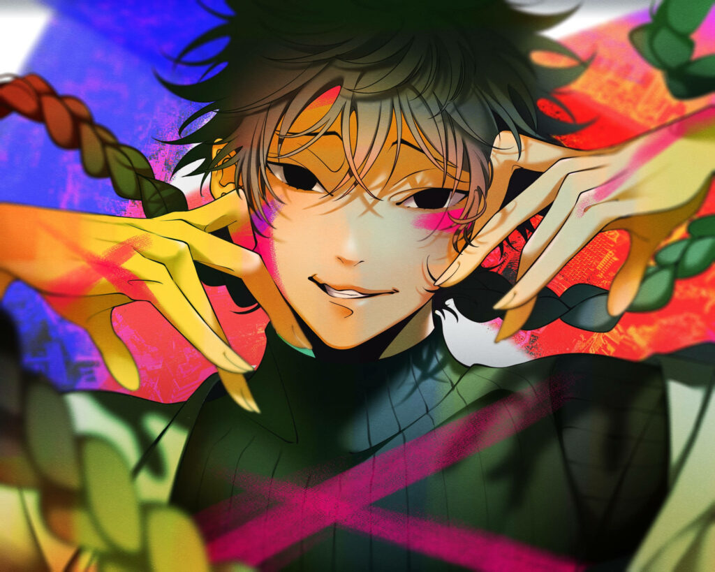 Vibrant Haruka Hashida Wallpaper: Bold Colors & Creative Art Background