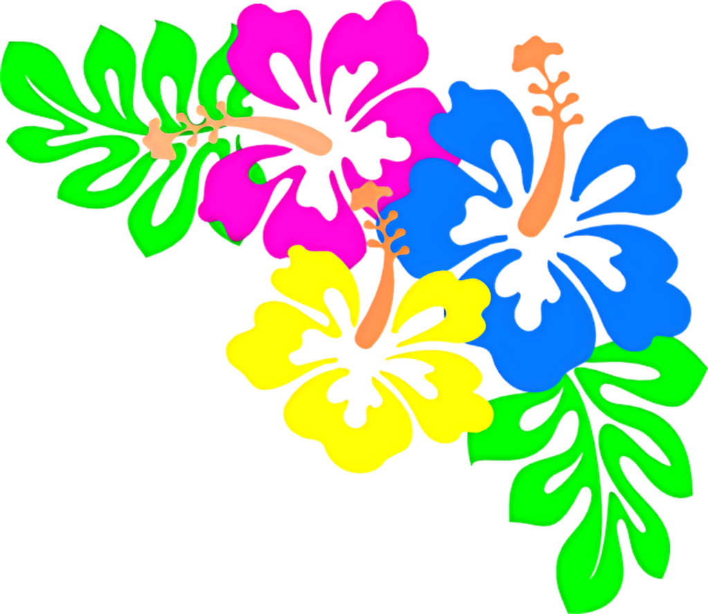 Vibrant Hawaiian Flower Wallpaper: Bold Tropical Design Background