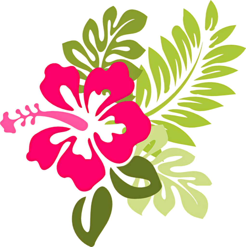 Tropical Hawaiian Hibiscus Wallpaper with Lush Green Leaves