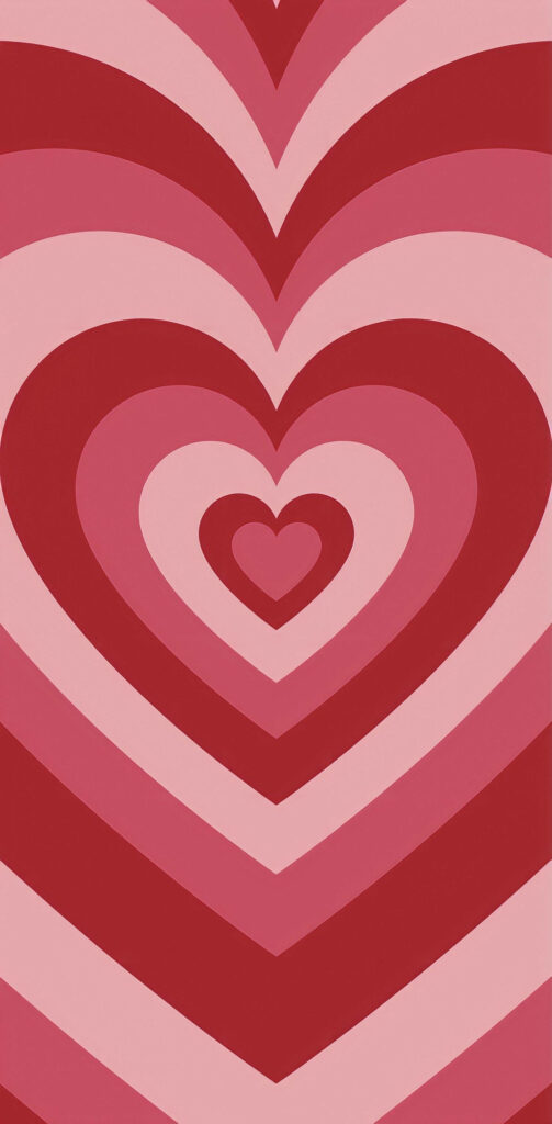 Vibrant Red & Pink Heart Pattern Wallpaper Background for Romance