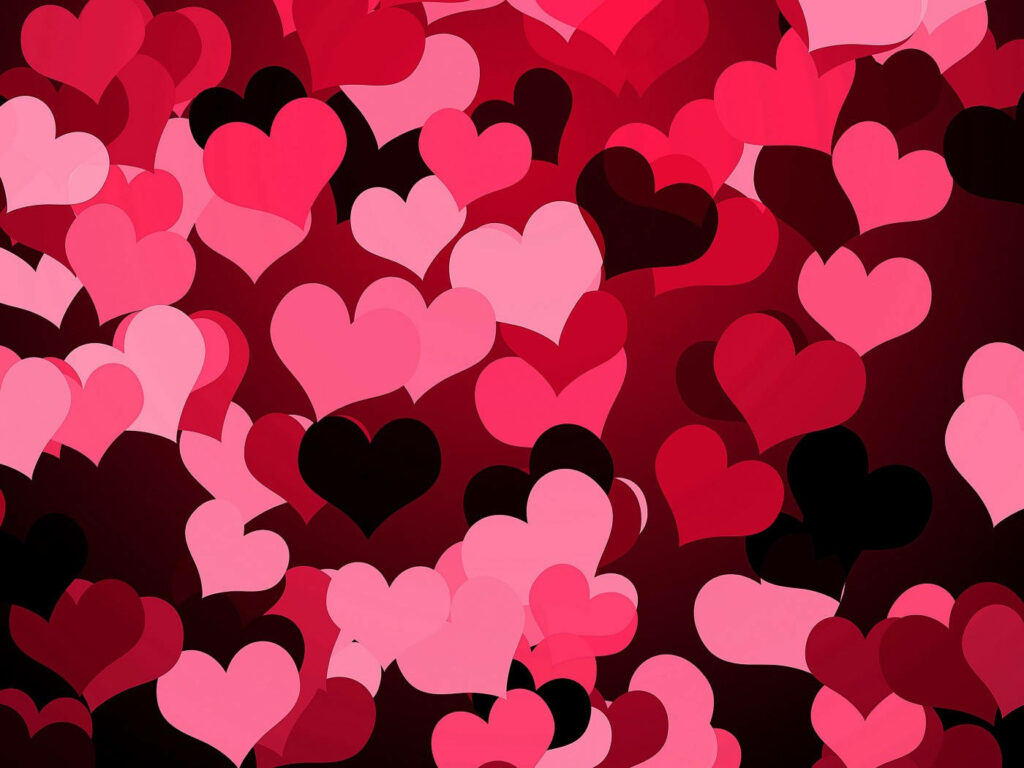 Romantic Heart Pattern Wallpaper for Vibrant Valentine's Day Decor
