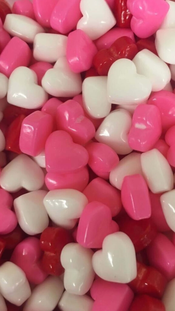 Valentine's Day Heart-Shaped Candy Wallpaper Background