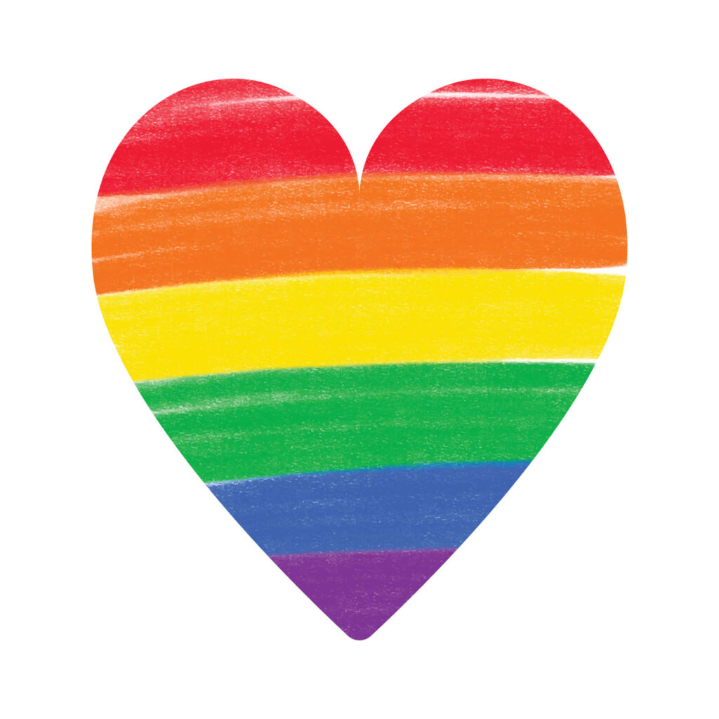 Vibrant Rainbow Heart Wallpaper: Love, Diversity & Unity Design