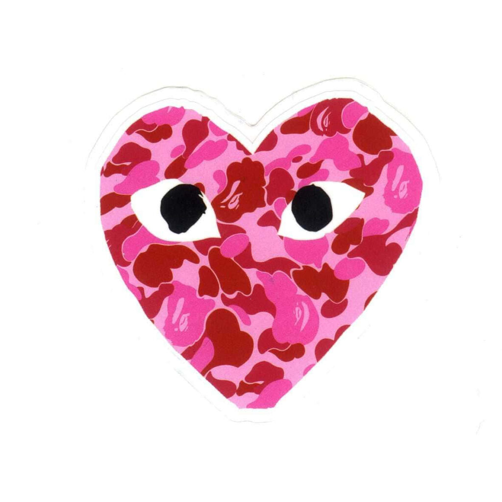 Vibrant Heart Wallpaper: Pink & Red Camouflage Background for Profile
