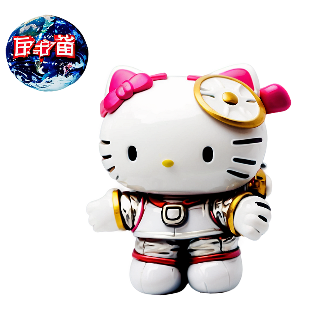 Hello Kitty Astronaut Wallpaper in Vibrant Outer Space Setting