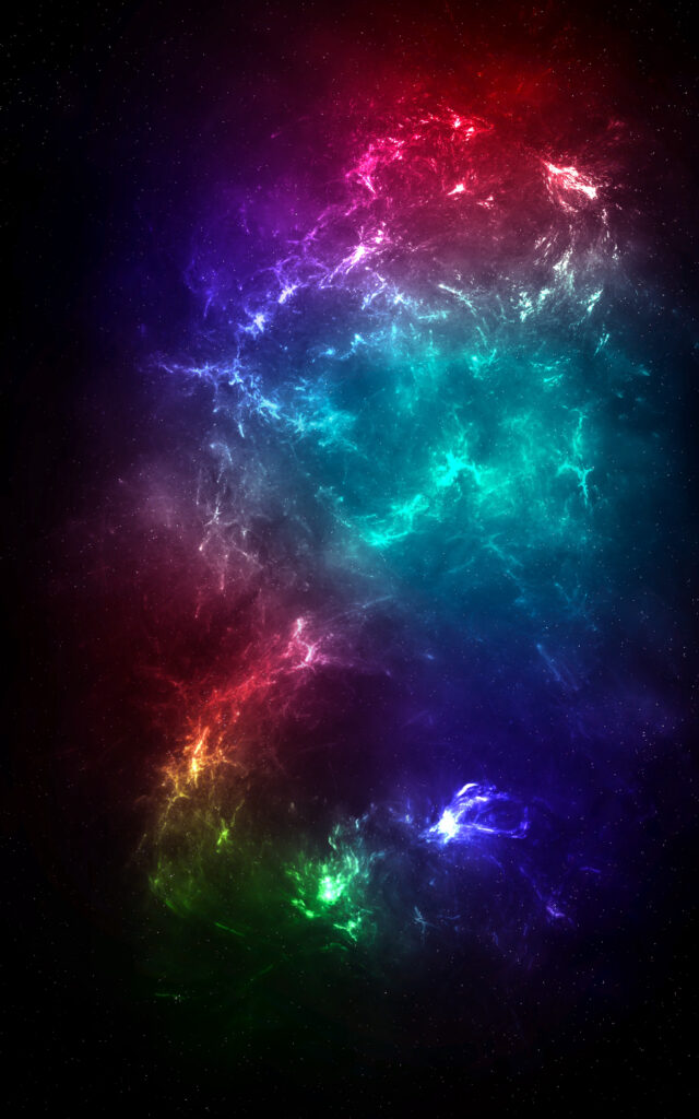 Vibrant Nebula Wallpaper: High-Res 3200x5120 Colorful Space Background