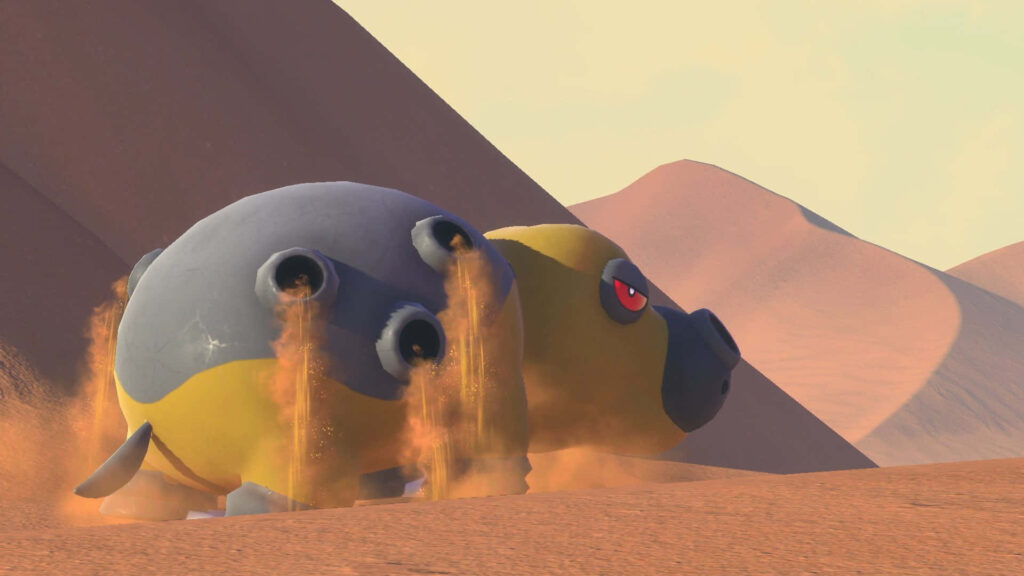 Vibrant Hippowdon Wallpaper - Sandstorm in a Desert Landscape