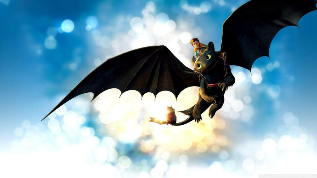 How To Train Your Dragon Wallpaper: Toothless & Hiccup Soaring