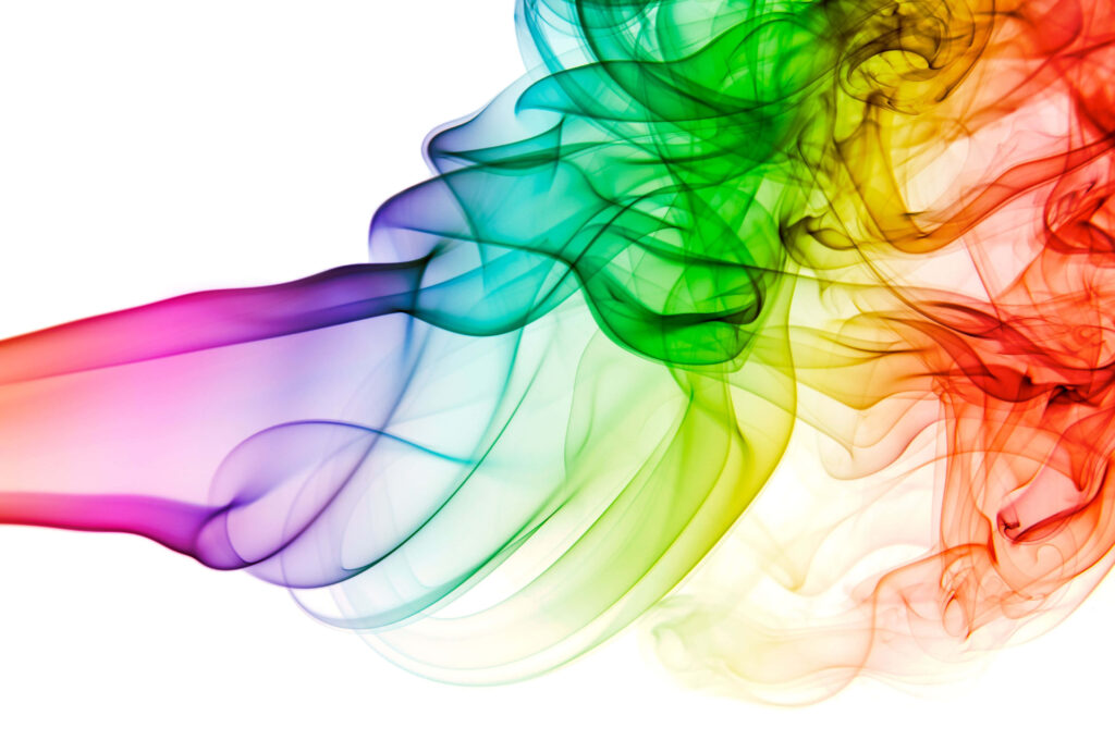 Vibrant Hues: A Captivating Background Image of Colorful Smoke Wallpaper