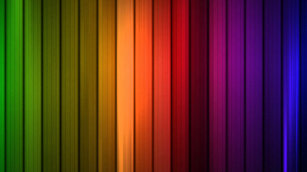Vibrant and Intriguing: A Dazzling Array of Multicolored Illuminated Stripes Dancing on a White Canvas Wallpaper