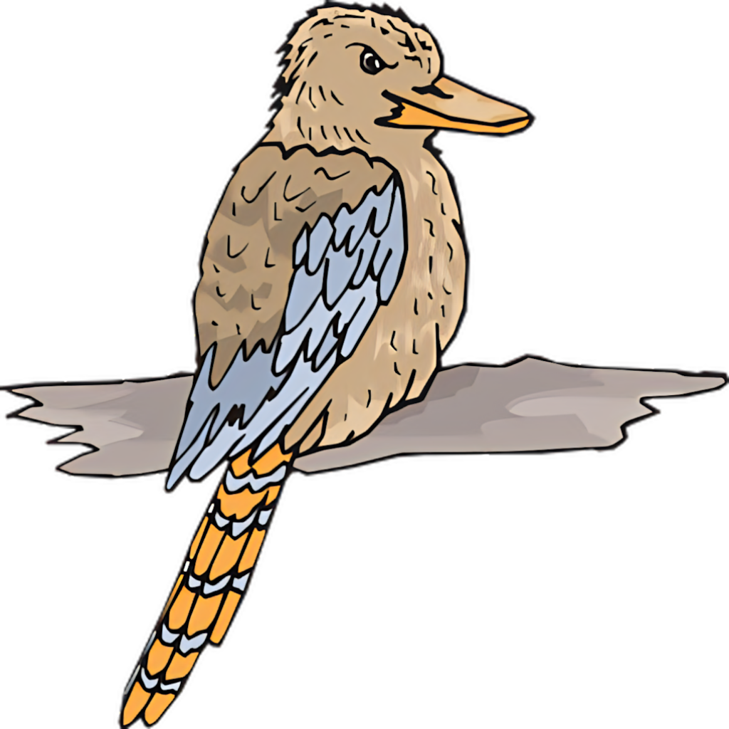 Vibrant Illustrated Bird Wallpaper: Artful Design for Digital Backgrounds