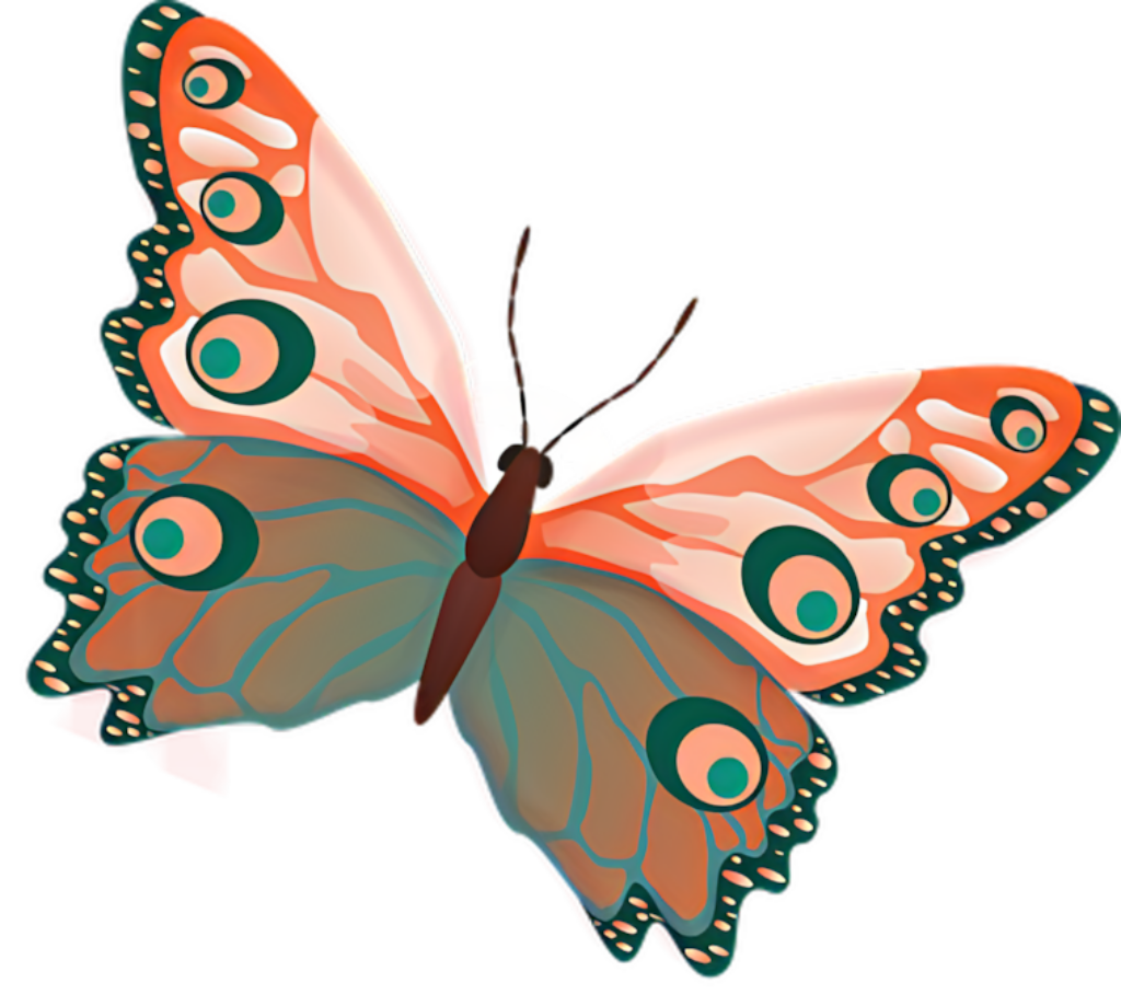 Vibrant Illustrated Butterfly Wallpaper: Colorful Design & Patterns
