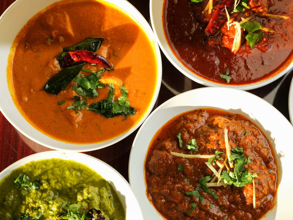 Vibrant Indian Curries Wallpaper: Colorful, Spicy, & Appetizing