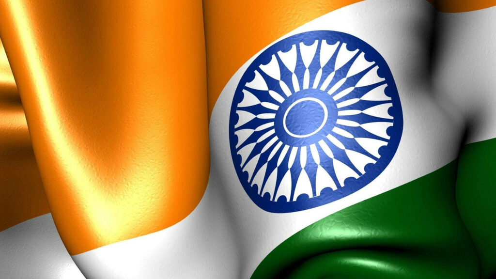 Artful Indian Flag HD Wallpaper: Saffron, White, Green & Ashoka Chakra