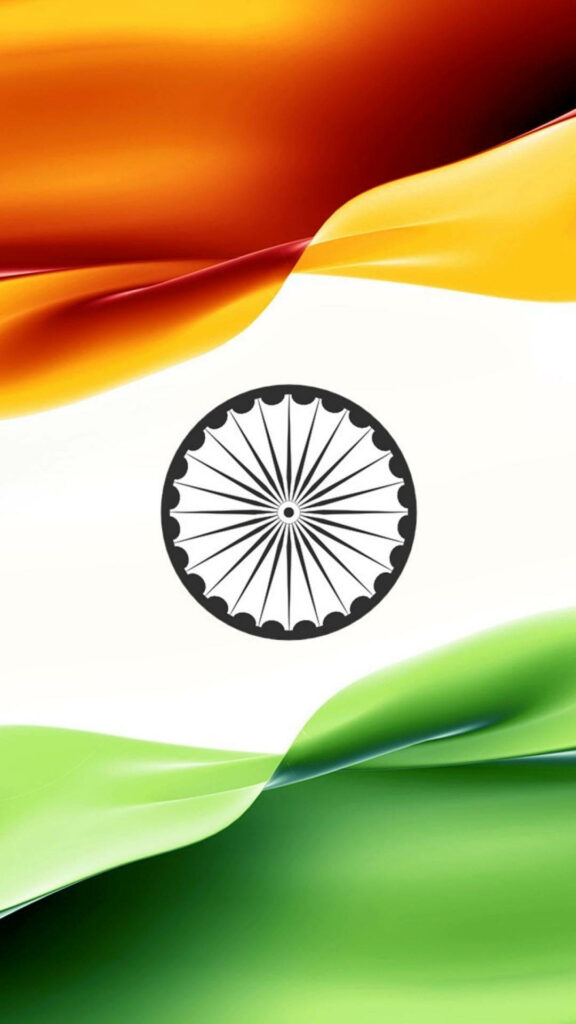 Vibrant Indian Flag Wallpaper with Ashoka Chakra - Patriotic Background