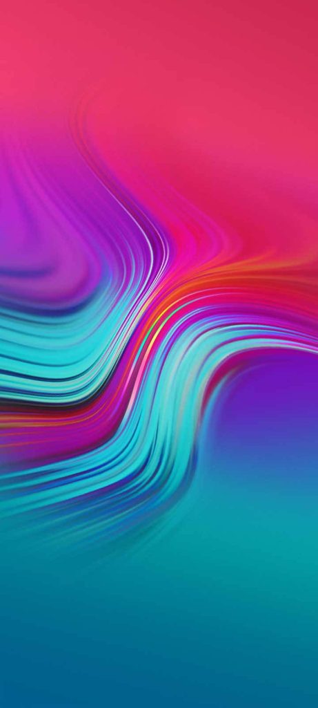 Infinix Smart wallpaper with vibrant magenta purple teal holographic swirls abstract design