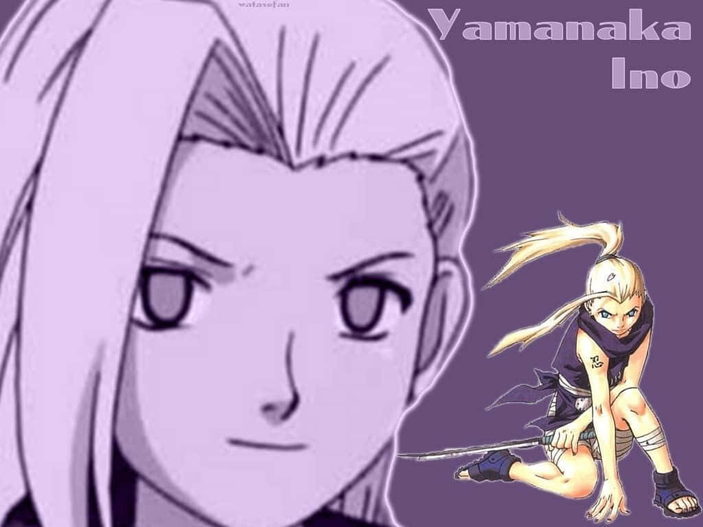 Dynamic Ino Yamanaka Wallpaper: Bold Naruto Character Design