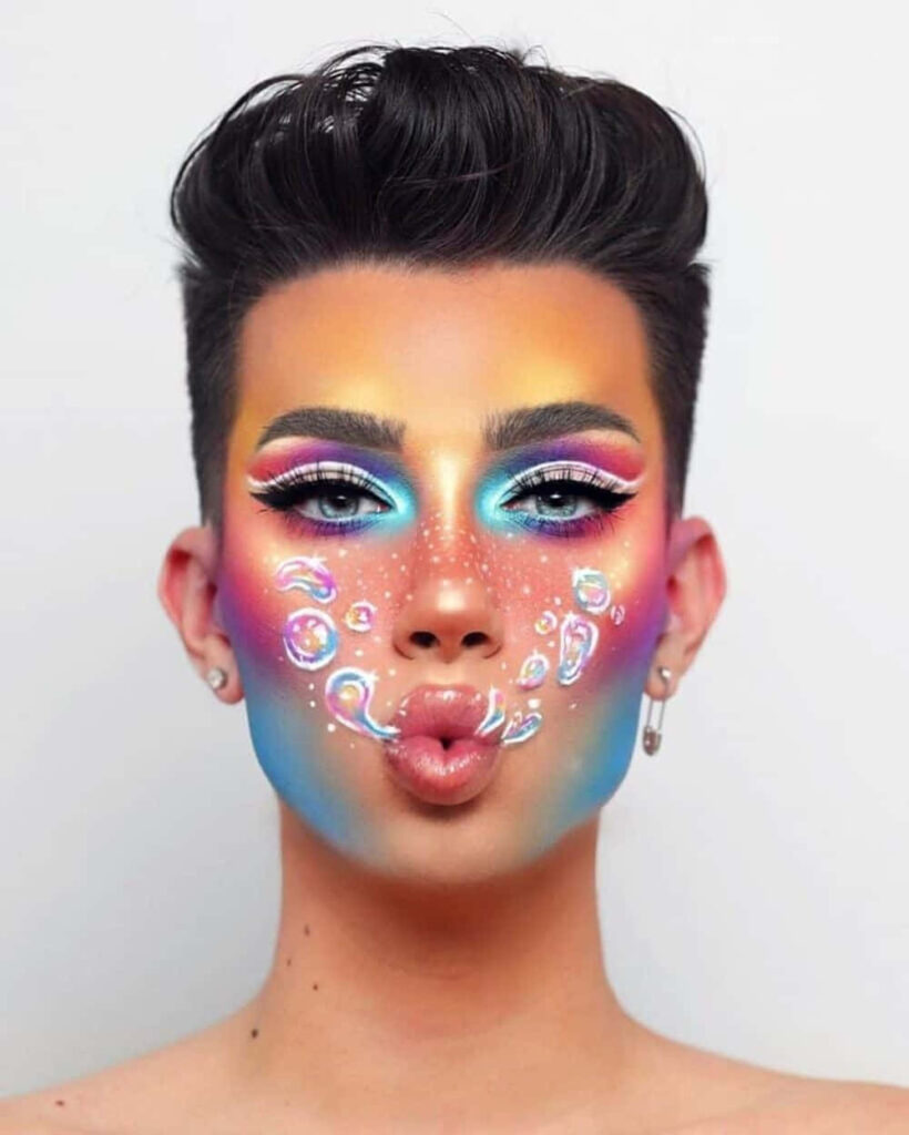 Colorful James Charles Makeup Wallpaper - Vibrant Artistic Background